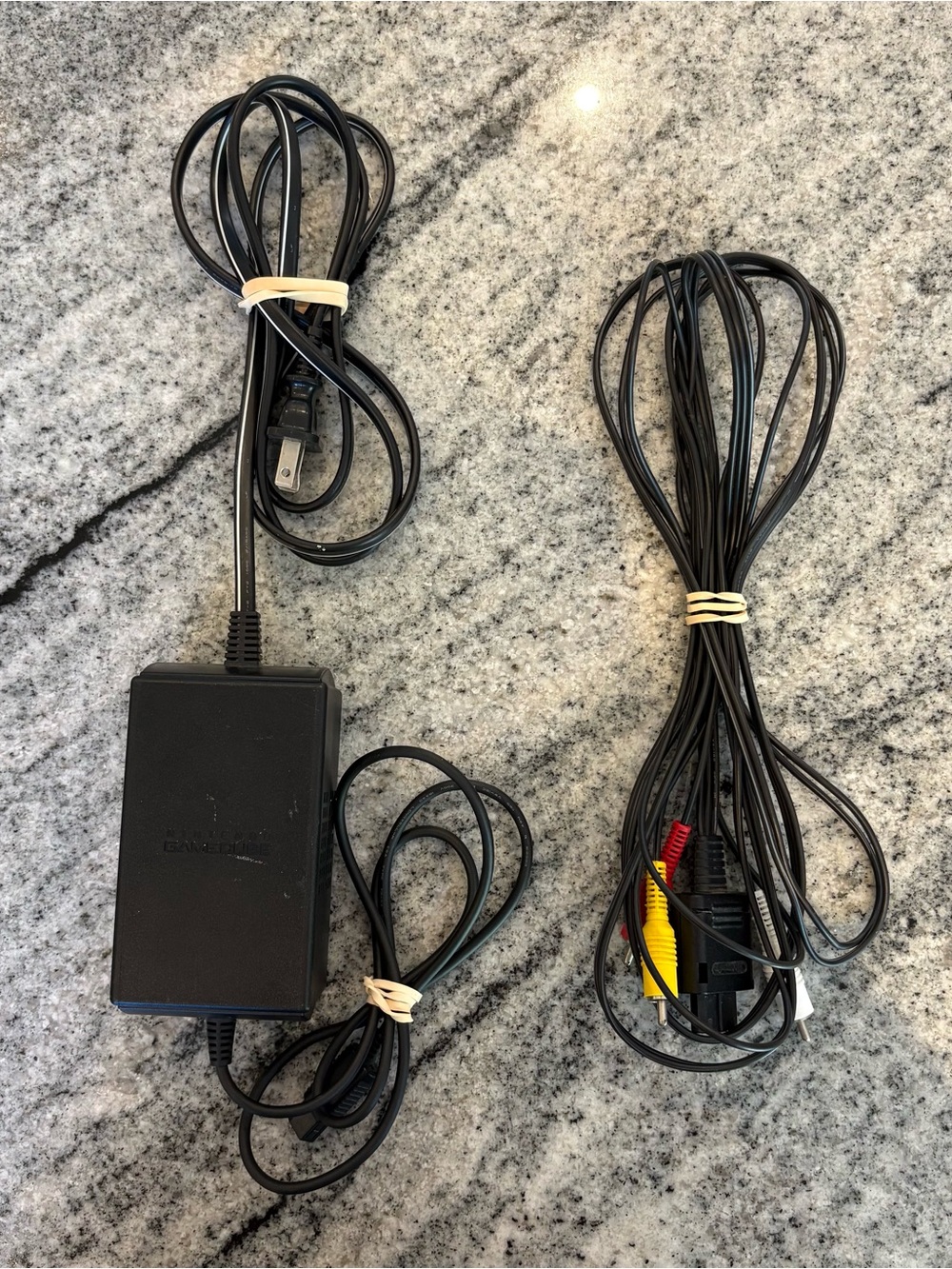 Official OEM Original Nintendo GameCube Console AC & AV Power Supply Cable Cords